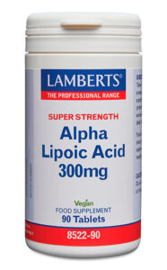 Ácido Alfa Lipoico 300 mg, ALA o Ácido Tióctico Lamberts