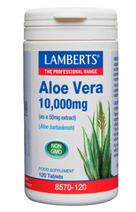 Aloe Vera 10.000 mg en Extracto Lamberts. 120 pastillas.