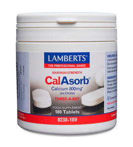CalAsorb®, Calcio 800 mg como Citrato y Vitamina D3 180 tabletas Lamberts