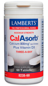 CalAsorb®, Calcio 800 mg como Citrato y Vitamina D3 60 tabletas Lamberts