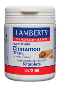 Canela 2.500 mg como extracto estandarizado Lamberts