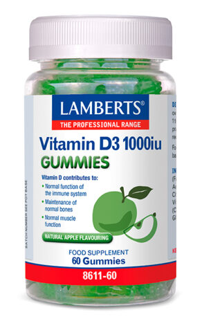 Vitamina D3 1000 UI. Gominolas