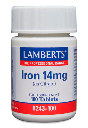 Hierro 14 mg como Citrato. Mayor absorción