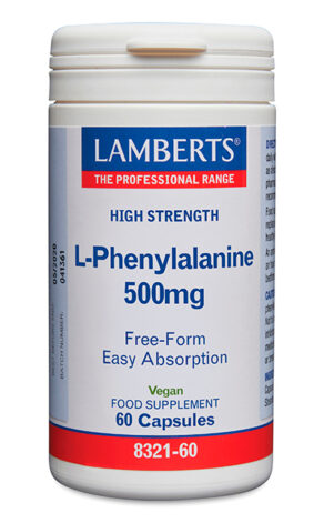 L-Fenilalanina 500 mg en forma libre. Aminoácido esencial