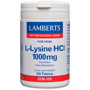 L-Lisina HCI 1000 mg. Grado puro. Alta absorción