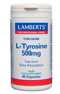 L-Tirosina 500 mg en forma libre. Aminoácido no esencial Lamberts