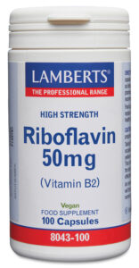 Vitamina B2 o Riboflavina 60 Cápsulas Lamberts