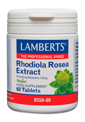 Rhodiola Rosea 3125 mg aportando 7,5 mg de Rosavinas