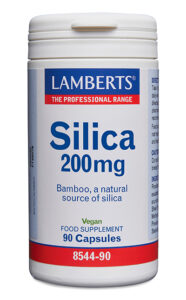 Silicio 200 mg más de 90% de Silicio Orgánico de Goma de Bambú Lamberts