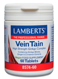 Vein Tain con extractos de Ginkgo Biloba, Canela y Jengibre Lamberts