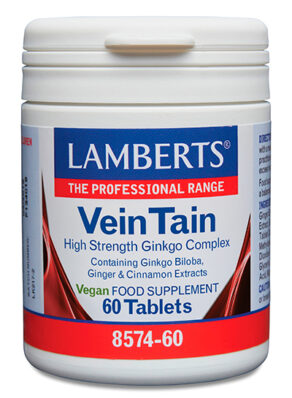 VeinTain con extractos de Ginkgo Biloba, Canela y Jengibre