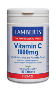 Vitamina C 1000 mg con Bioflavonoides y Escaramujo 60 tabletas Lamberts