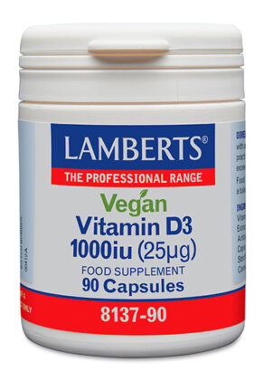 Vitamina D3 Vegana 1000 UI (25 µg) como colecalciferol