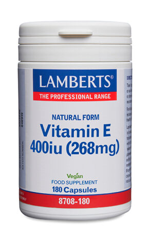 Vitamina E Natural 400 UI (268 mg) como d-alfa tocoferol cápsulas