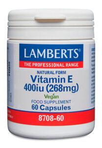 Vitamina E Natural 400 UI (268 mg) como d-alfa tocoferol Lamberts