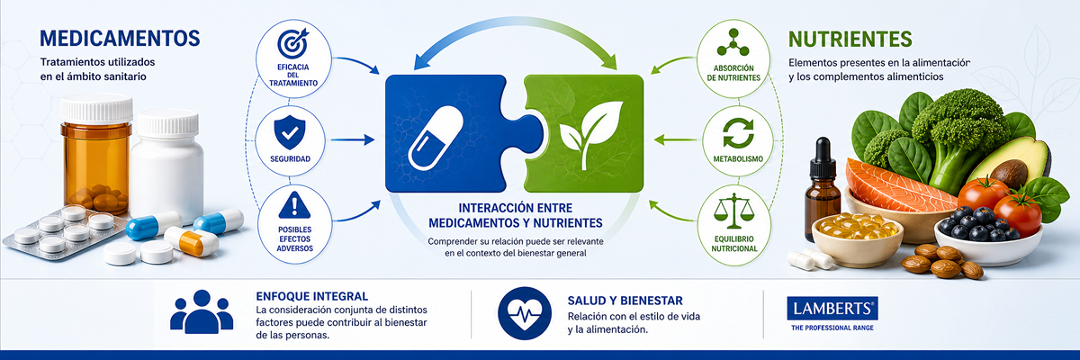 Relación entre medicamentos y nutrientes en el organismo